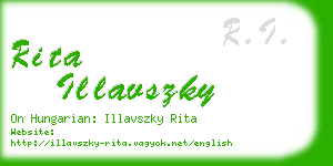 rita illavszky business card